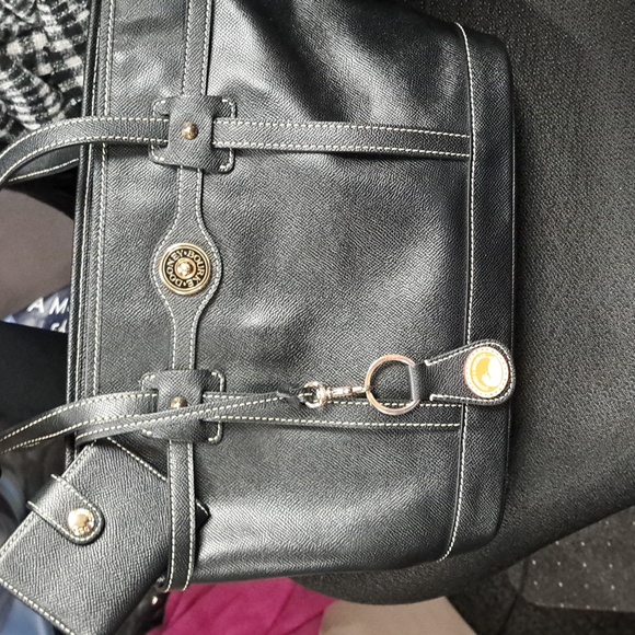 Dooney & Bourke Black Logo Lock Tote W/card Holder, Key Chain D&B - Picture 11 of 15